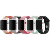 Set 5 Curele iUni compatibile cu Apple Watch 1/2/3/4/5/6/7, 42mm, Multicolor, Gri, Roz, Roz/Albastru