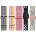 Set 5 Curele iUni compatibile cu Apple Watch 1/2/3/4/5/6/7, 44mm, Multicolor, Gri, Roz, Roz/Albastru